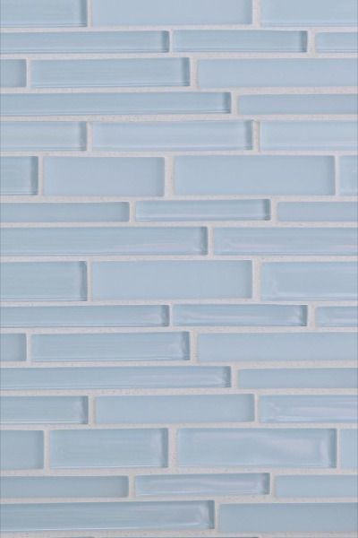 Come sail away with Marble Systems' Coastal Glass Tile Collection. Interlocking tiles are available in a combination matte/ gloss finish. These glass tiles are soft to the touch with a neutral, organic edge. 
Super functional inactive areas, including kitchen backsplashes, countertops, showers, or floors. Seaglass Kitchen Backsplash, Seaglass Tiles Backsplash, Blue Seaglass Backsplash, Light Blue Glass Subway Tile, Sky Blue Glass Subway Tile, Interlocking Tile, Kitchen Backsplashes, Matte Gloss, Coastal Kitchen