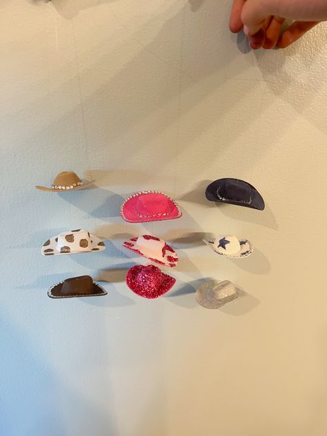 Mini Cowboy hats, painting crafts, easy crafts, stuff to do with friends
#cowboyhats Mini Cowboy Hats Diy, Handmade Western Mini Hats For Rodeo, Diy Mini Cowboy Hat Car Decor, Diy Mini Sombrero, Mini Cowboy Hat Keychain, Mini Cowboy Hat, Western Jewelry, Cowboy Hats, Making Ideas