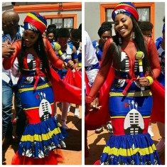 Swazi Beauties In Emahiya Traditional Attire With Neck Beads | Clipkulture | Clipkulture Ijaw Traditional Attire, Siswati Traditional Attire Women, Swati Wedding Dresses, Swazi Traditional Attire Women, Swati Traditional Attire Women, Swati Traditional Attire, Swazi Traditional Attire, Ivory Coast Traditional Dress, Tiv Traditional Wedding Attire