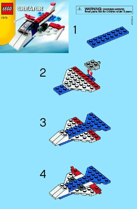 Lego Plane Instructions, Lego Fidget, Minecraft Pattern, Lego Plane, Lego Creator Sets, Paper 3d, Free Lego, Lego Diy, Lego Lovers