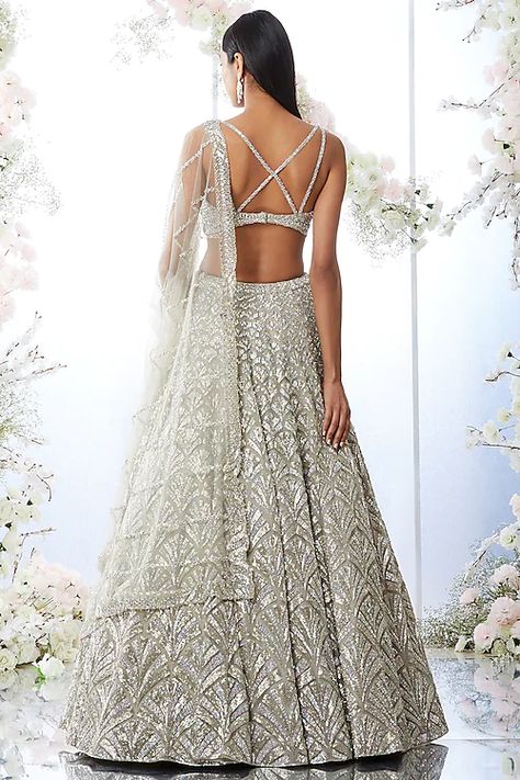 Seema Gujral: Buy Lehengas, Sarees, Anarkalis Online Crystal Lehenga, Seema Gujral, Sangeet Outfit, Lehenga Designs Simple, Traditional Indian Dress, Motif Pattern, Traditional Indian Outfits, Indian Gowns Dresses, Indian Lehenga