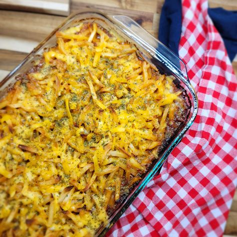 Fry Casserole, French Fry Casserole, French Fries Recipe, Frozen French Fries, Pickle Chips, Waffle Fries, Fry Recipes, French Fry, Burger And Fries