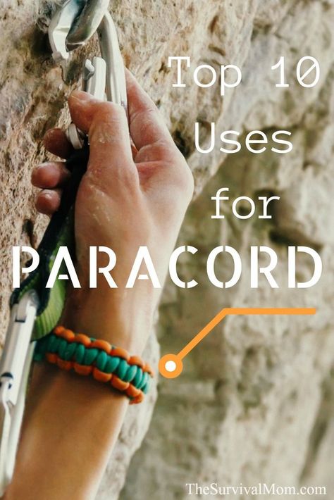 Top 10 Uses for Paracord via The Survival Mom Paracord Uses, Prepping For Beginners, 550 Cord, Under The Rainbow, Paracord Projects, Rock Climbers, Emergency Prepping, 550 Paracord, Survival Prepping