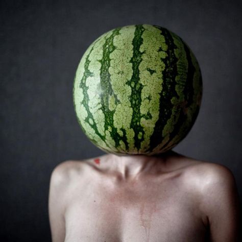 Emmanuelle Brisson Watermelon Head, How To Be Indie, Modern Metropolis, Milk Magazine, French Photographers, Fruit And Veg, Wonderful Images, Beautiful Photography, Melon