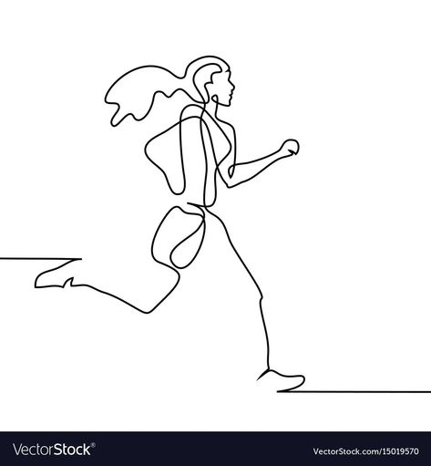 Running Woman Drawing, Run Free Tattoo, Running Line Art, Barcelona Drawing, Drawing Running, Running Embroidery, Sport Drawing, Runner Tattoo, Running Drawing