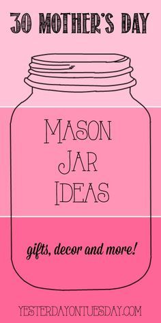 30 Mason Jar Ideas for Mother's Day including crafts, gifts, decor and more for Mom and Grandma. Mason Jar Ideas, Ideas For Mother's Day, Mason Jar Projects, Gift Jar, Diy Gifts For Mom, Folding Origami, Jar Ideas, Diy Father's Day Gifts, Mothers Day Crafts For Kids