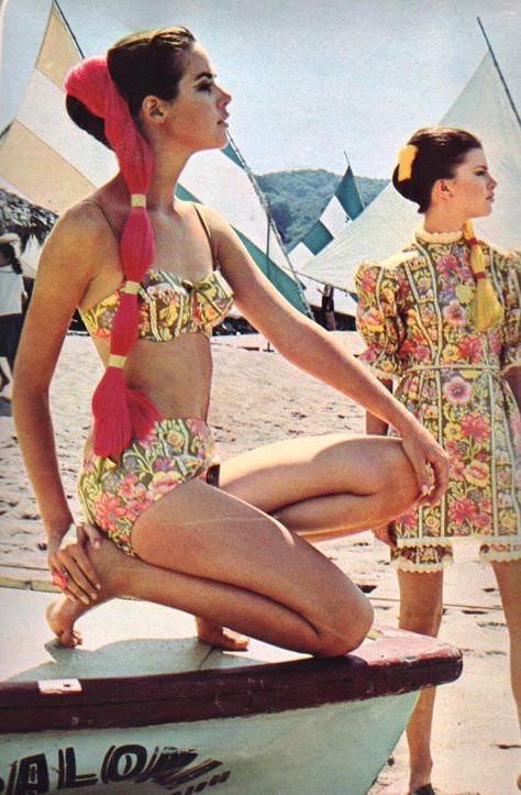 Colleen Corby. 60s summer style. Tomboy Shorts, 17 Magazine, Beach Coquette, Clothing Ads, Seventeen Magazine Fashion, Colleen Corby, Swinging 60s, Solo Costume, Retro Swimwear