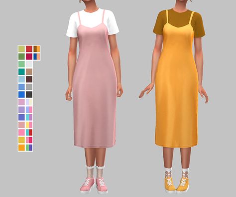 seulanicc:   trillyke trust me dress recolor  made... : MMFINDS Sims 4 Cc Pinafore Dress, Sims 4 Cc Mm Clothes Female, Sims 4 Cas Cc Maxis Match, Sims 4 Mm Cc Clothes, The Sims 4 Pc, Cc Clothes, The Sims 4 Packs, Sims 4 Mm Cc, Sims 4 Game Mods