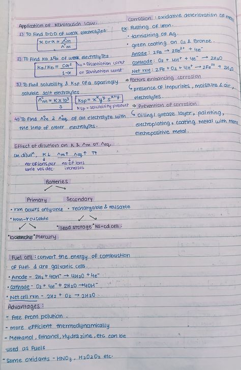 Electrochemistry Formulas, Electrochemistry Short Notes Class 12, Electrochemistry Formula Sheet, Electro Chemistry Notes, Electrochemistry Notes Class 12, Chemical Kinetics Notes Class 12, Electrochemistry Notes, Jee Study, Chemistry Chart