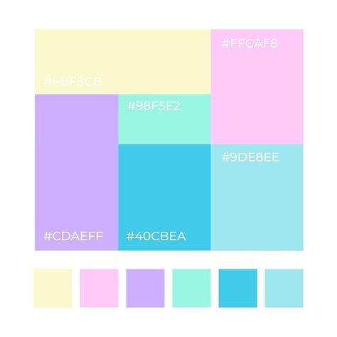 Neon Pastel Color Palette, Y2k Colour Palette, Candy Color Palette, Color Coding Notes, Neon Color Palette, Neon Colour Palette, Summer Candy, Create Color Palette, Pastel Color Schemes