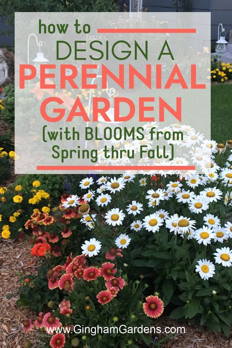 Perennial Garden Design, Spring Perennials, Full Sun Flowers, Perennial Garden Plans, Fall Flowers Garden, Fall Perennials, Late Summer Flowers, Garden Flowers Perennials, Early Spring Flowers