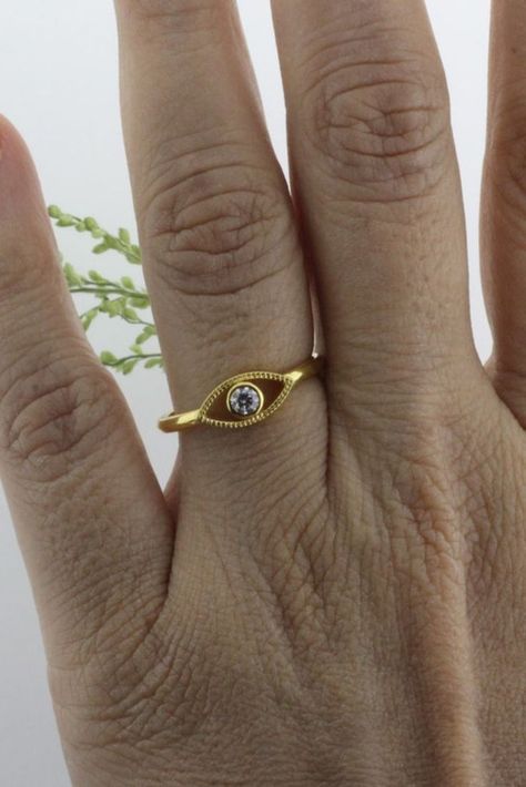 2.2mm Diamond Eye Ring, CVD HPHT Lab Round Diamond, Bezel Evil Eye Ring, Engagement Gift, 14k Gold Ring, GemsJewelleryIN, Women's Day Sale 1st Anniversary Gifts, Diamond Eyes, Evil Eye Ring, Christian Jewelry, Eye Ring, Halloween Sale, Pin Jewelry, Etsy Sales, 14k Gold Ring