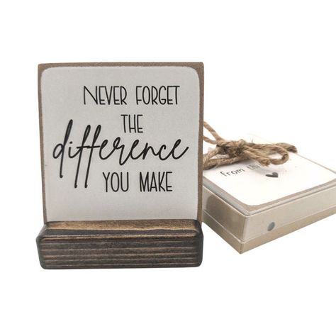 Never Forget The Difference You Make, Boss Appreciation Ideas, Employee Appreciation Gifts Business, Boss Appreciation Gifts, Coworker Gifts Appreciation, Coworker Appreciation Gifts, Associate Appreciation, Gifts For Boss Male, Church Volunteers