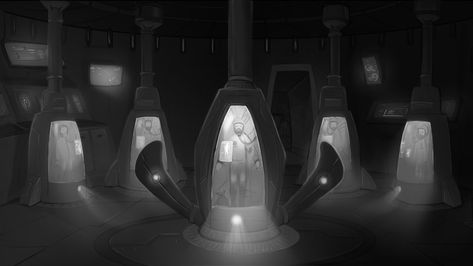 ArtStation - Cryo Chamber - Environment and Concept, Nicolai Vielwerth Sci Fi Cryo Pod, Cryo Pod, Sci Fi Art, The Creation, Mother Nature, Sci Fi, Art