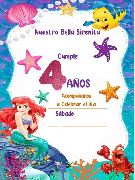 Mermaid Theme, Yule, 4th Birthday, Ariel, Spiderman, Mermaid, Party Ideas, Birthday, Molde