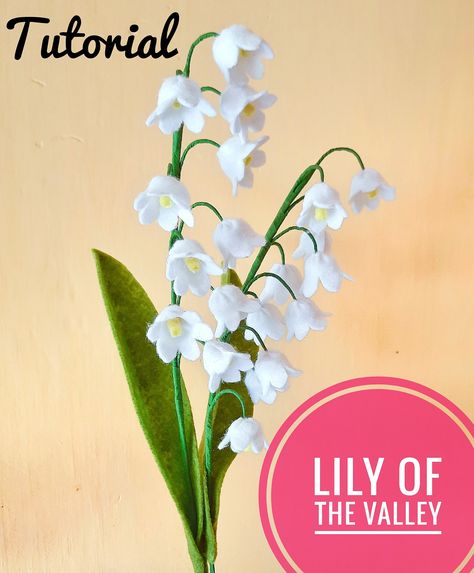 Diy Lily Of The Valley, Lily Of The Valley Diy, Lily Of The Valley Diy Paper, Lily Of The Valley Paper Flower Diy, Felt Lily, Felt Lily Flower, Needle Felted Lily Of The Valley, Flower Lily Of The Valley, Felt Violets