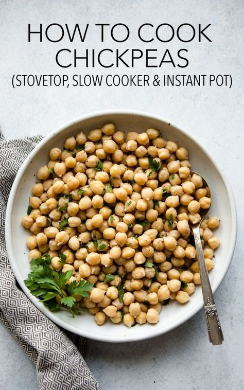 Cook Chickpeas, Dried Chickpeas, Dry Chickpeas, Healthy Indian Recipes, Healthy Instant Pot Recipes, Slow Cooker Dinner, Cooking 101, Chickpea Recipes, Simply Recipes