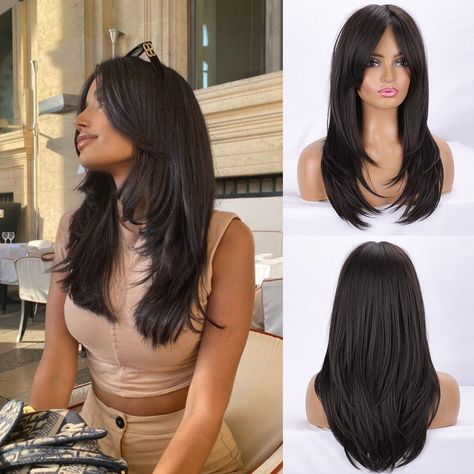 Long Hair, Short Time: Quick Hairstyles for Busy Mornings Haircuts For Long Hair Straight, Long Curly Wig, Hairstyles For Layered Hair, Hair Stylies, Haircuts For Medium Hair, Haircuts Straight Hair, Hair Stylist Life, Haircuts For Long Hair, Hair Inspo Color