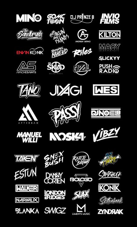 Dj Logo Design Ideas, Band Logo Ideas, Producer Logo Design, Dj Branding, Skrillex Logo, Techno Logo, Rap Logo, Dj Logo Design, Dj Logos