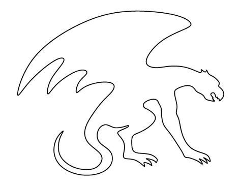 Gargoyle pattern. Use the printable outline for crafts, creating stencils, scrapbooking, and more. Free PDF template to download and print at http://patternuniverse.com/download/gargoyle-pattern/ Gargoyle Drawing Easy, Gargoyle Outline, How To Make A Gargoyle, Gargoyles Cartoon Art, Vintage Gargoyle Illustration, Printable Outline, Coloring Crafts, Leather Patterns, Pumpkin Designs