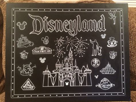 Disneyland Chalkboard Disney Chalkboard Art, Chalkboard Calendar, Chalkboard Art, Chalk Art, Bar Signs, Chalkboard, Disneyland, Chalkboard Quote Art, Chalk