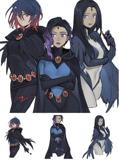 Pink Charectors, Raven Drawing Teen Titans Fanart, Raven Fanart Teen Titans, Raven Titans Fanart, Dc Raven Fanart, Dc Oc Girl, Raven Dc Fanart, Raven Character Design, Teen Titans Oc