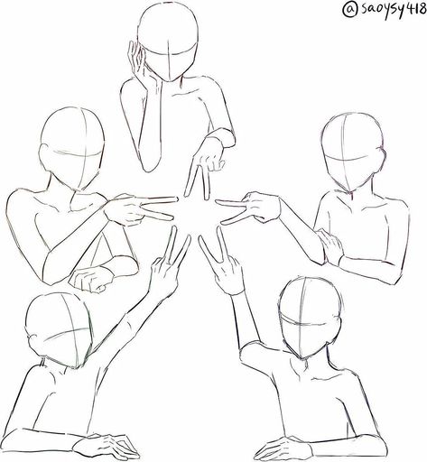 Drawing Reference Poses Anime, Poses Magic, 7 Friends, Friends Anime, Bangs Ideas, Poses Anime, Hair Adviser, Creative Drawing Prompts, Body Pose Drawing