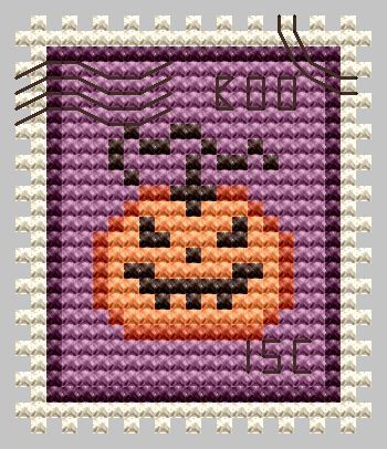 Scary Pumpkin Postage Stamp cross stitch chart designed by Kate Spiridonova.  ATTENTION! Fabric and threads are not included! Cross stitch charts are intended for personal use only and can't be distributed any way. Twinchies Ideas, Stamp Cross Stitch, Block Drawing, Stitch Ornaments, Everything Cross Stitch, Pumpkin Cross Stitch, Moon Cross Stitch, Fall Cross Stitch, Pattern Stamping