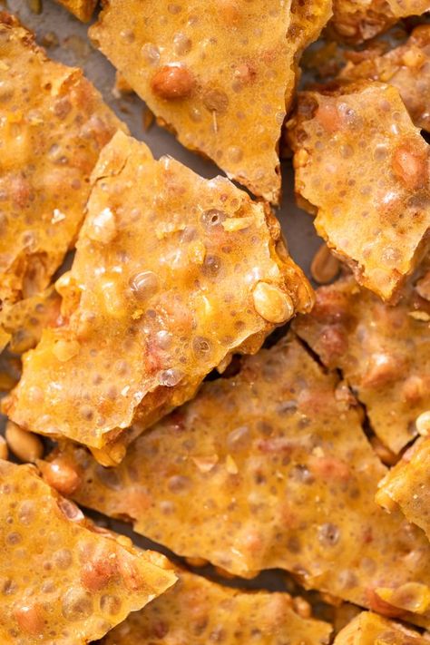 Grandma’s Peanut Brittle | Wyse Guide | Bloglovin’ Wyze Guide Recipes, Wyseguide Recipes, Wyze Guide, Pecan Brittle, Homemade Peanut Brittle, Wyse Guide, Peanut Brittle Recipe, Raw Peanuts, Brittle Recipes