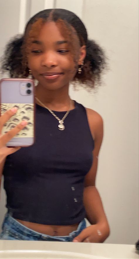 Preppy Hairstyle, Flat Iron Natural Hair, Black Teenage Girl, 4c Natural Hairstyles Short, Neck Length Hair, High School Hairstyles, Picture Day Hair, Teenage Hairstyles, Short Hair Black