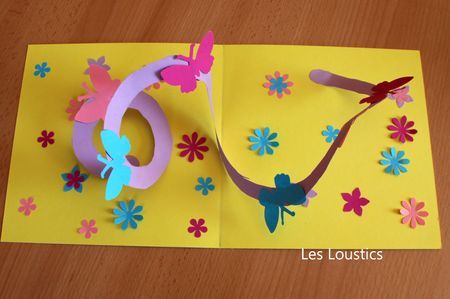 carte fête des mères - papillon School Art Projects, School Projects, Week End, Pop Up, Art Projects, Art