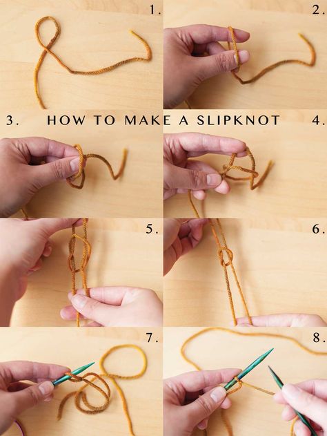 How to make a slipknot How To Make A Slipknot Crochet, How To Make A Slipknot, Cable Cast On, Knit Items, Casting On Stitches, Knitting Diy, Knitting Help, Christmas Dreaming, Knitting Basics