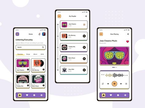 Music App Design, App Drawings, Card Ui, Mobile App Design Inspiration, Design Fonts, Creative Web Design, App Design Inspiration, Graphic Design Fonts, Music App