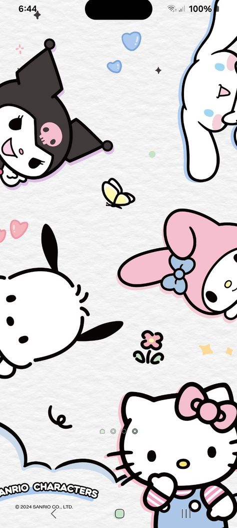 Cute Sanrio Wallpaper All Characters, Cute Cartoon Characters Wallpapers, Hello Kitty Characters Wallpaper, Cute Hello Kitty Wallpaper Iphone, Cuteee Wallpaper, Hd Sanrio Wallpaper, Sanrio Collage Wallpaper, Hello Kitty Collage Wallpaper, My Melody Collage Wallpaper