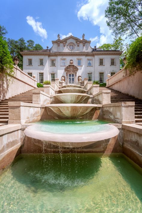 Georgia America, Swan House Atlanta, Swan House, Classic House Design, Architecture Design Drawing, French Chateau, Classic House, Atlanta Georgia, Old Houses