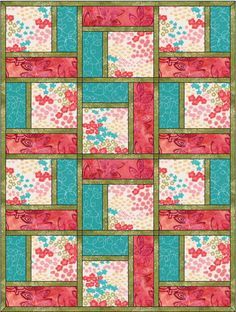 4 Colour Quilt Pattern, 3 Fabric Quilt Patterns, Big Block Quilt Patterns Free Sewing, 3 Hour Quilt, 4 Fabric Quilts, Block Quilt Patterns Easy, 4 Yard Quilt Patterns, 3 Fabric Quilts, 4 Fabric Quilt Pattern Ideas