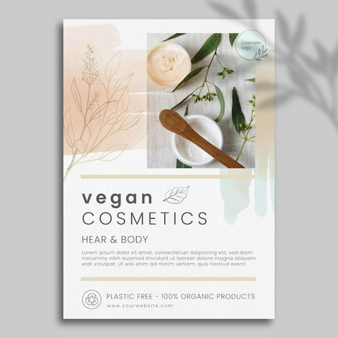 Free vector cosmetic flyer template with... | Free Vector #Freepik #freevector #organic-cosmetics #natural-cosmetics #skin-care-flyer #cosmetic-flyer Nails Poster, Menu Spa, Cookbook Cover Design, Spa Flyer, Cosmetics Banner, Cosmetic Logo, Beauty Posters, Ux Design Inspiration, Medical Design