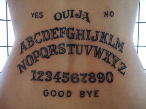 Emmanuel Hele at Martian Arts Tattoo Portland, OR Ouija Board Tattoo, Ouija Tattoo, Mommy Daughter Tattoos, Mystical Tattoos, Ancient Tattoo, Creepy Tattoos, Stomach Tattoos, Horror Tattoo, Tattoo Girl