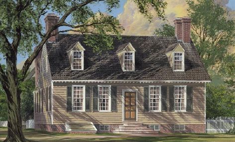 Ranch House Plan - 3 Bedrooms, 2 Bath, 1768 Sq Ft Plan 56-213 Cape Cod House Plans, New England Colonial, Colonial Style House, Colonial Style House Plans, Cape Cod Style House, Colonial House Plans, Shingle Exterior, Colonial Design, Cape House