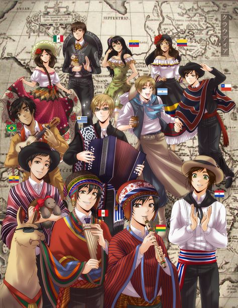 Hetalia Funny, Hetalia Anime, Hetalia Characters, Hetalia Fanart, South American Countries, Hetalia Axis Powers, Axis Powers, Country Art, Latin America