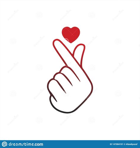 Girls Background, Illustration Korean, Gesture Illustration, Korean Finger Heart, Message Of Love, Finger Heart, Hand Heart, Love Hand, Hand Gesture