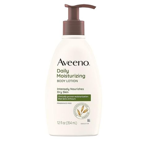 Amazon.com : Aveeno Daily Moisturizing Body Lotion with Soothing Prebiotic Oat, Gentle Lotion Nourishes Dry Skin With Moisture, Paraben-, Dye- & Fragrance-Free, Non-Greasy & Non-Comedogenic, 12 fl. Oz : Facial Moisturizers : Beauty & Personal Care Best Body Lotions For Dry Skin, Aveeno Lotion, Aveeno Daily Moisturizing Lotion, Unscented Lotion, Xmas Wishlist, Lotion For Dry Skin, Skincare Essentials, Moisturizing Body Lotion, Body Moisturizers