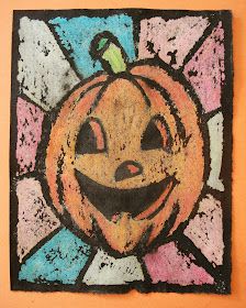 Art Class Halloween, Oil Pastel Resist, Pumpkins Art, Halloween Art Projects, October Art, Halloween Kunst, Fall Art Projects, 4th Grade Art, 3rd Grade Art