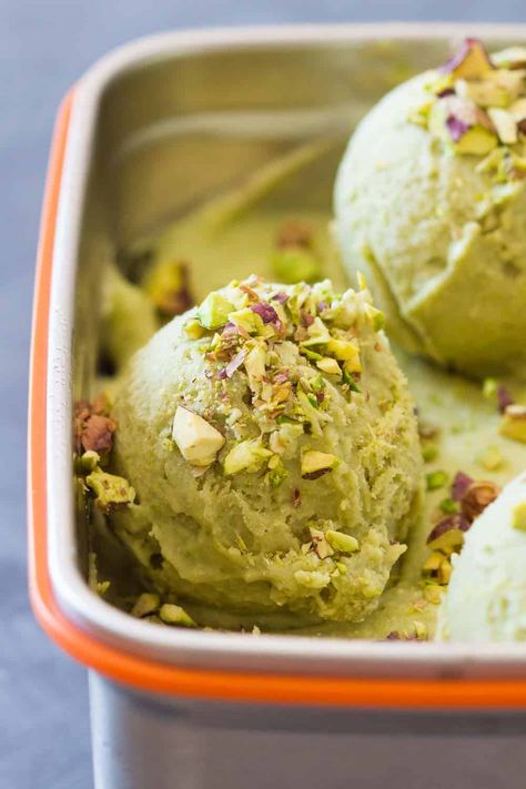 Pistachio Ice Cream Recipe, Pistachio Paste, Pistachio Gelato, Pistachio Recipes, Vegan Ice Cream Recipe, Healthy Ice Cream Recipes, Gelato Recipe, Pistachio Ice Cream, Pistachio Cream