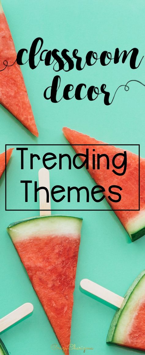 Trending Classroom Decor Themes (plus freebies): Are you looking for awesome and unique classroom decor themes? See what's trending among other teachers. We asked, they answered! Every summer when teachers go back to school, they start thinking about decorating their classroom. If you need some tried and true classroom decor themes and tips, keep reading. - CrazyCharizma Elementary Classroom Decor Themes 3rd Grade, Class Decoration Theme Ideas, First Grade Classroom Decorations, Awesome Classroom Decor, Classroom Themes For Elementary School, Classroom 2024-2025, Themes For A Classroom, Middle School Themes Classroom, Teacher Themes Classroom