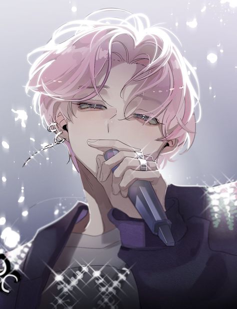 Pink Hair Anime, Boy Drawing, Anime Poses Reference, Boy Art, Handsome Anime Guys, Anime Poses, Handsome Anime, Cute Anime Guys