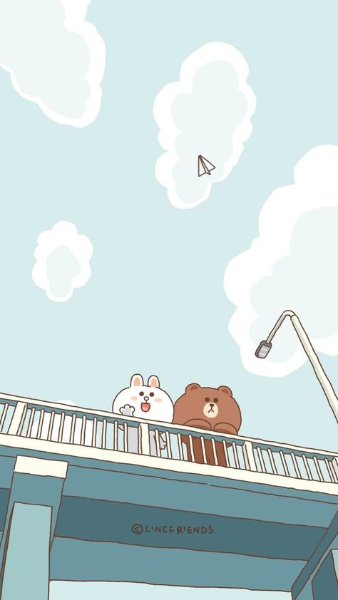 LINE FRIENDS STORY | ☁️✈️☁️ | Instagram Line Friends Wallpaper Iphone, Cony Line Friends, Friends Story Instagram, Cute Brown Wallpaper, Line Friends Wallpaper, Friends Graphic, Cony Brown, Happy Bunny, Kawaii Stuff