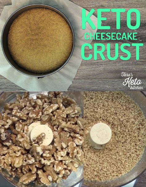 Low Carb Walnut Pie Crust, Keto Walnut Pie Crust Recipe, Keto Walnut Pie Crust, Walnut Cheesecake Crust, Walnut Crust Cheesecake, Low Carb Cheesecake Crust, Keto Walnut Crust, Keto Pecan Crust, Keto Graham Cracker Crust