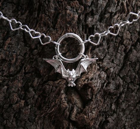 Day Collar For Subs, Imp Oc, Ring Day, Day Collar, Heart Chain, Choker Collar, Sterling Silver Heart, Pretty Jewellery, O Ring