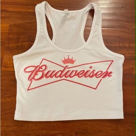 Printed In The Us Women’s Regular Fit 100% Cotton Crop Top Styles, Womens Tank Tops, Budweiser Beer, Western Look, Crop Tank Top, Cropped Tube Top, Music Fashion, Cropped Tank Top, Crop Tank